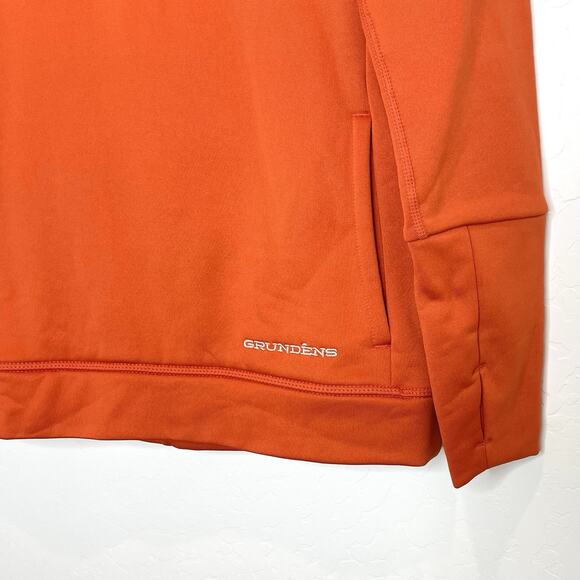 Grundens Maris Hoodie Pullover Sweatshirt Womens Small Orange Summer Fig - Picture 2 of 6